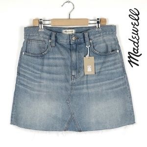 Madewell NWT Rigid Denim A-Line jean Skirt size 29